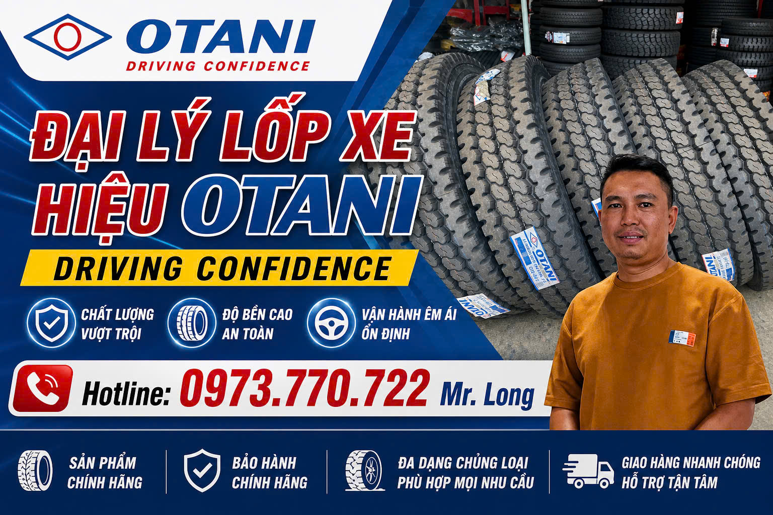 ĐẠI LÝ CUNG CẤP LỐP XE OTANI TẠI DĨ AN, BÌNH DƯƠNG