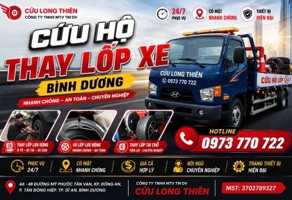 TRUNG TÂM DỊCH VỤ THAY LỐP XE Ô TÔ TẠI BÌNH DƯƠNG