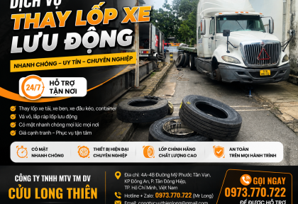 Vá Lốp Thay Lốp Xe Lưu Động Mỹ Phước – Tân Vạn 24/24 | Cửu Long Thiên