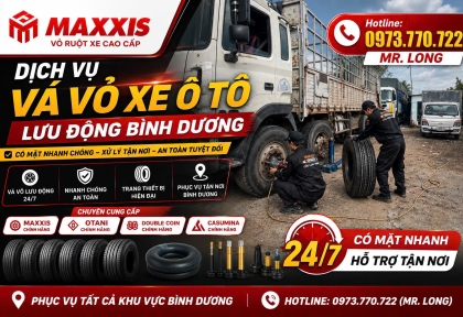 Vá Vỏ Ô Tô Bình Dương – Dịch Vụ Vá Lốp Lưu Động Giá Rẻ