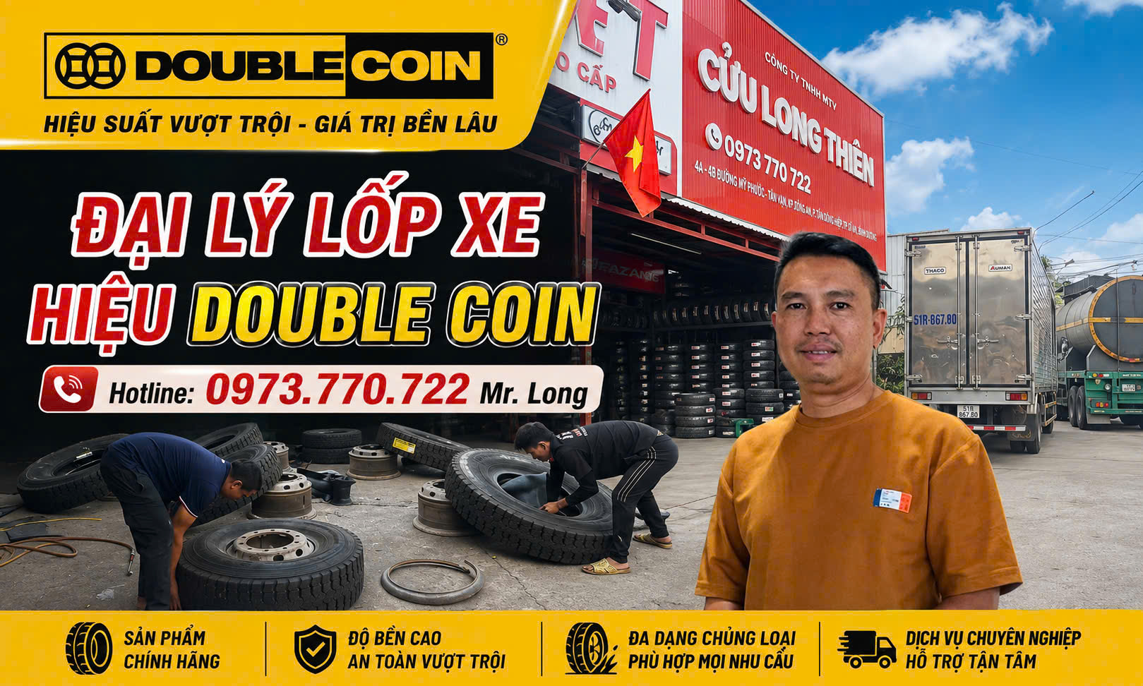 ĐẠI LÝ CUNG CẤP LỐP XE DOUBLE COIN TẠI DĨ AN, BÌNH DƯƠNG – CHÍNH HÃNG, GIÁ TỐT, DỊCH VỤ 24/7