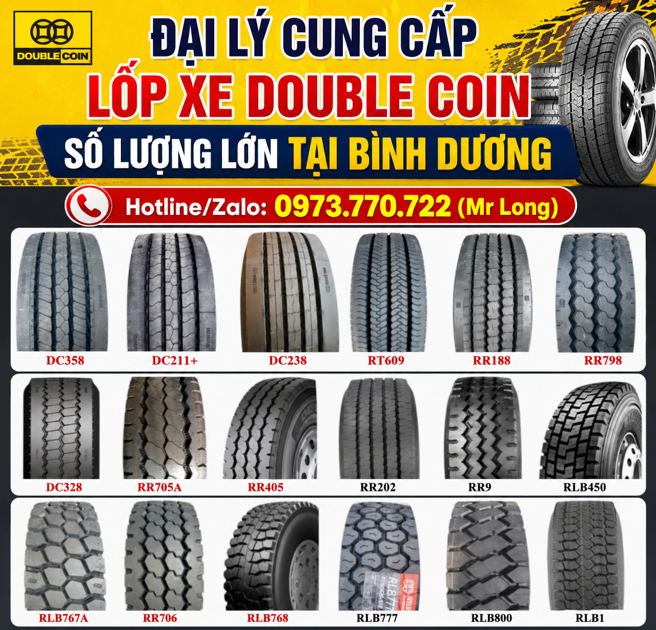 Đại Lý Lốp Xe Bình Dương | Maxxis, Otani, Double Coin | Cửu Long Thiên