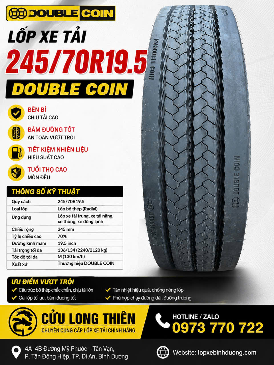 LỐP DOUBLE COIN CÓ TỐT KHÔNG? NGUỒN GỐC, ƯU ĐIỂM & ĐỊA CHỈ MUA LỐP UY TÍN