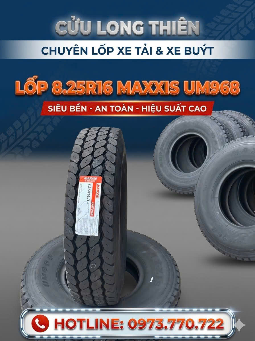LỐP 8.25R16 MAXXIS UM968 THÁI LAN 18PR