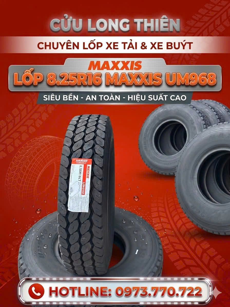 LỐP 8.25R16 MAXXIS UM968 THÁI LAN 18PR