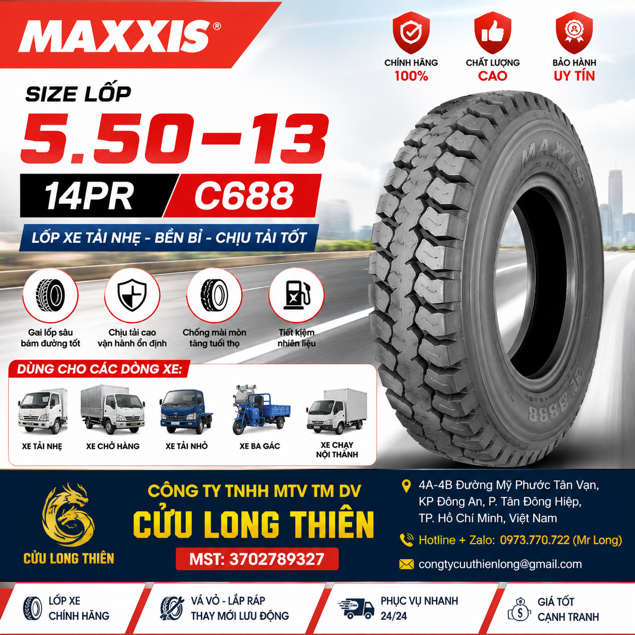 ĐỊA CHỈ CUNG CẤP LỐP XE Ô TÔ CHÍNH HÃNG UY TÍN HÀNG ĐẦU