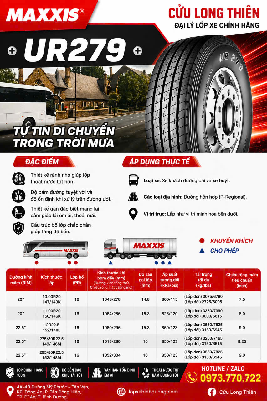 Lốp Xe Tải Maxxis Bình Dương | Lốp Xe Khách, Xe Buýt – Bao Lắp Ráp