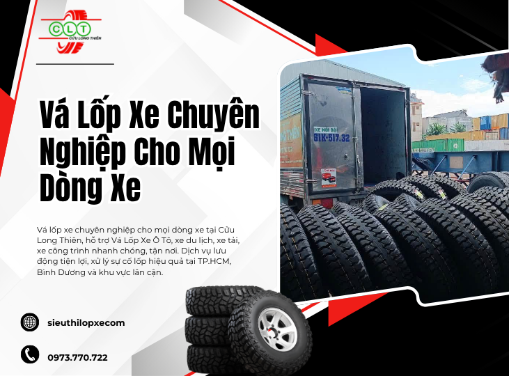 Vá Lốp Xe Chuyên Nghiệp Cho Mọi Dòng Xe – Nhanh Chóng, An Toàn, Hiệu Quả