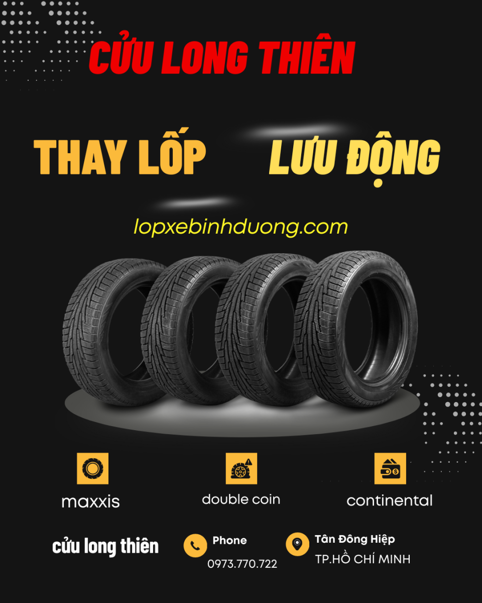 Top 1 Đại Lý Bán Lốp Xe, Săm Xe Chất Lượng Cao Tại Bình Dương