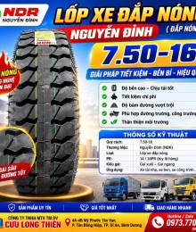 LỐP ĐẮP 7.50-16 NGUYỄN ĐỈNH