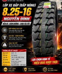  LỐP ĐẮP 8.25-16 NGUYỄN ĐỈNH