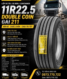  LỐP XE 11R22.5 DOUBLE COIN GAI DC211
