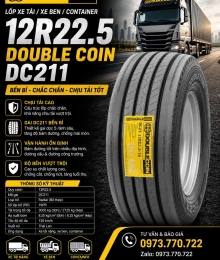 LỐP XE 12R22.5 DOUBLE COIN GAI DC211