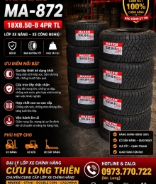 LỐP XE 18X8.50-8 4PR MAXXIS CHÍNH HÃNG