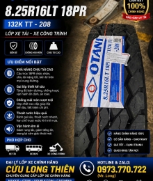 LỐP XE 8.25R16 18PR OTANI GAI OH-208