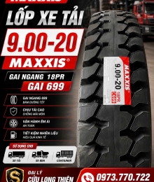LỐP XE 9.00-20 MAXXIS GAI M699 18PR ( có ruột, yếm )