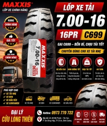 LỐP XE MAXXIS 7.00-16 16PR GAI 699  (có ruột yếm )