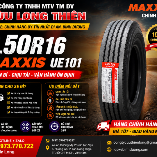 Lốp Xe Tải MAXXIS 6.50R16 LT
