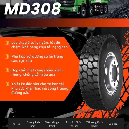 Lốp Xe MAXXIS 12.00R20  20PR ( 308 )