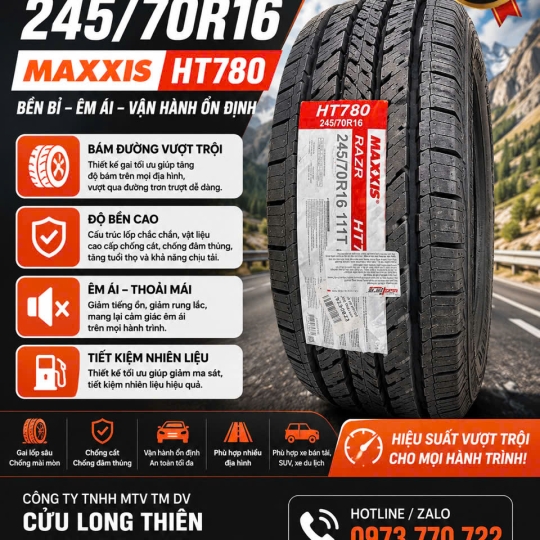 Lốp xe Du Lịch MAXXIS  245/70R16 HT780