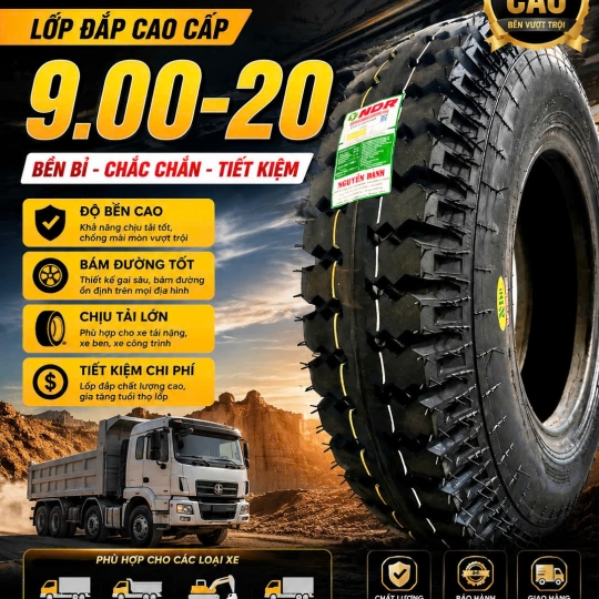 LỐP ĐẮP 9.00-20 NGUYỄN ĐỈNH