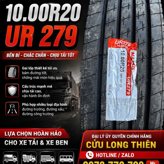 LỐP XE 10.00R20 MAXXIS GAI UR279