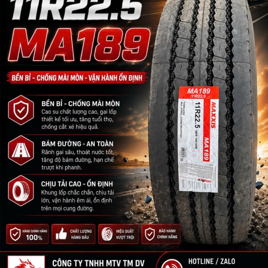 LỐP XE 11R22.5 MAXXIS MA189