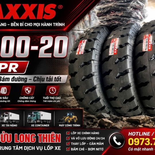 Lốp Xe MAXXIS 12.00-20 20 PR M688 ( Ngang)