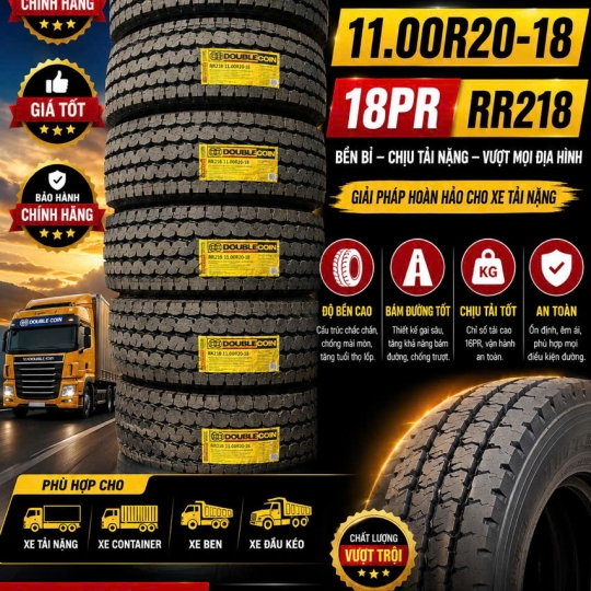 LỐP XE DOUBLE COIN 11.00R20 18PR GAI 218
