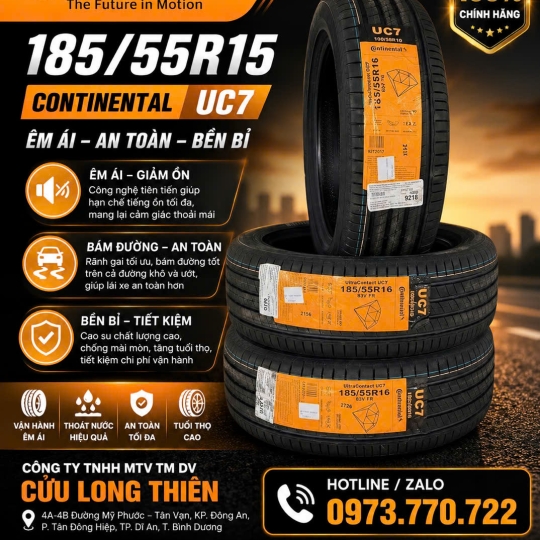 Lốp Xe Du Lịch Hiệu CONTINENTAL  185/55R15