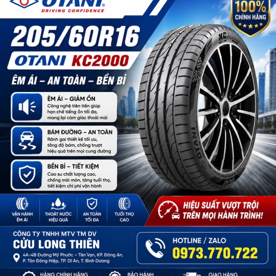 Lốp Xe Du Lịch OTANI 205/60R16