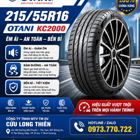 Lốp Xe Du Lịch OTANI 215/55R16 
