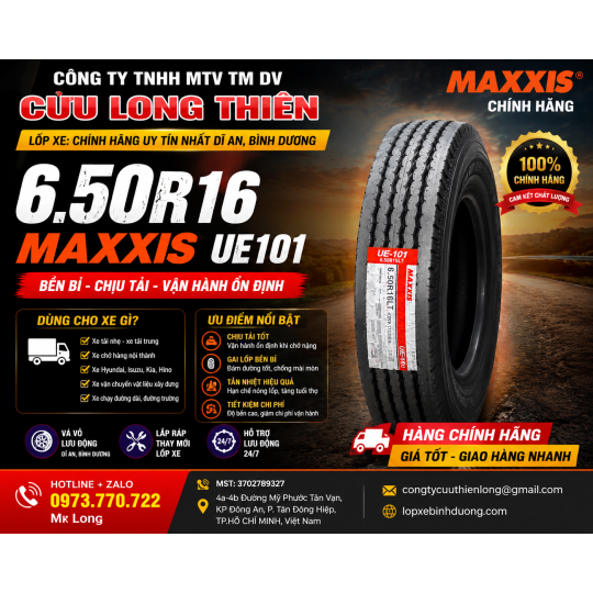 Lốp Xe Tải MAXXIS 6.50R16 LT