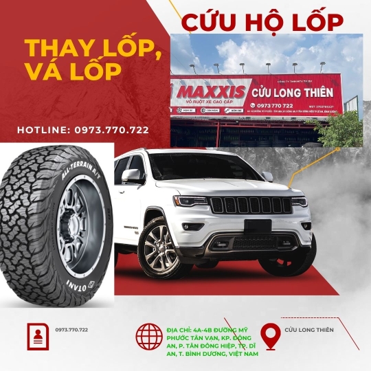THAY LỐP XE LƯU ĐỘNG 24/24 TP. THUẬN AN