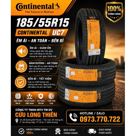 Lốp Xe Du Lịch Hiệu CONTINENTAL  185/55R15