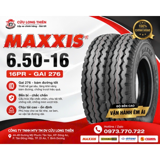 Lốp Xe Tải MAXXIS 6.50 -16 14PR