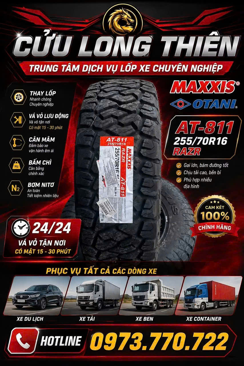 Lốp Xe Bán Tải 255/70R16 Maxxis AT-811 | Giá Tốt