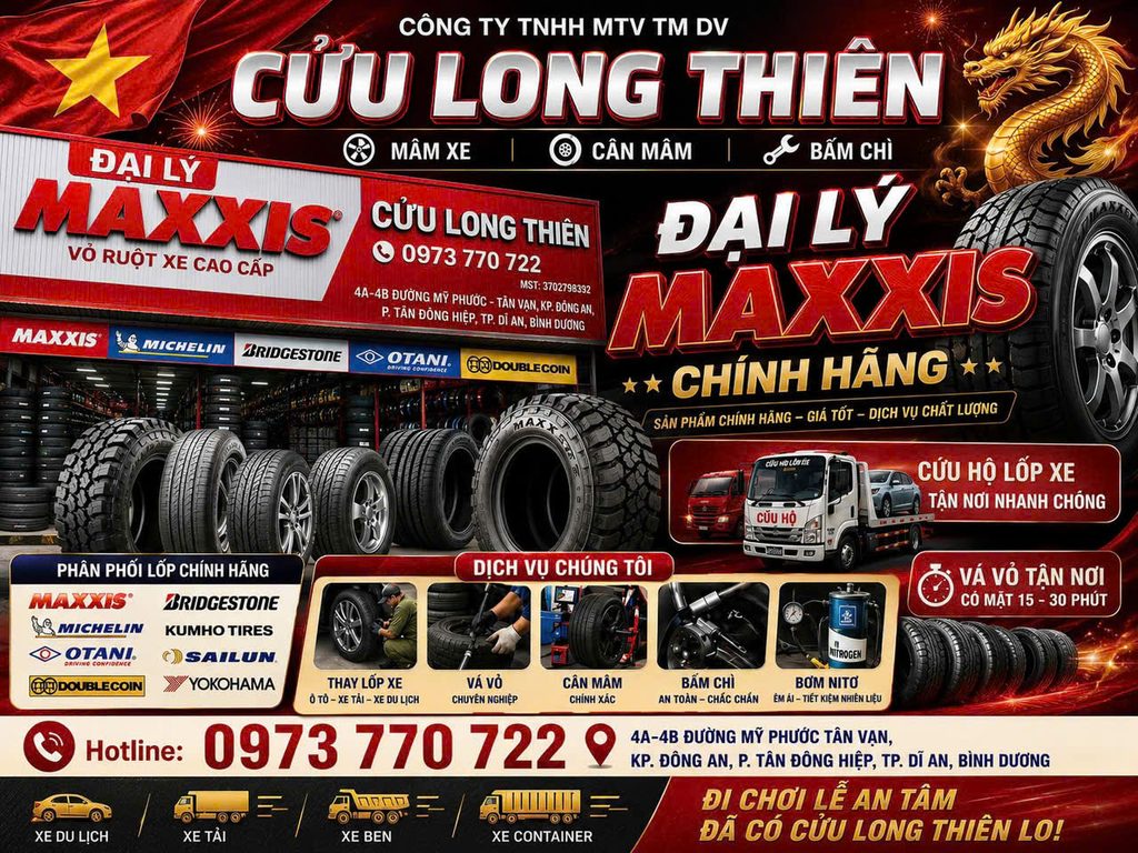 Giới thiệu Công ty Lốp Xe Ô Tô Cửu Long Thiên tại Dĩ An, Bình Dương