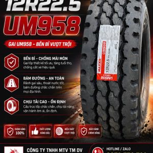 LỐP XE 12R22.5 MAXXIS GAI UM958