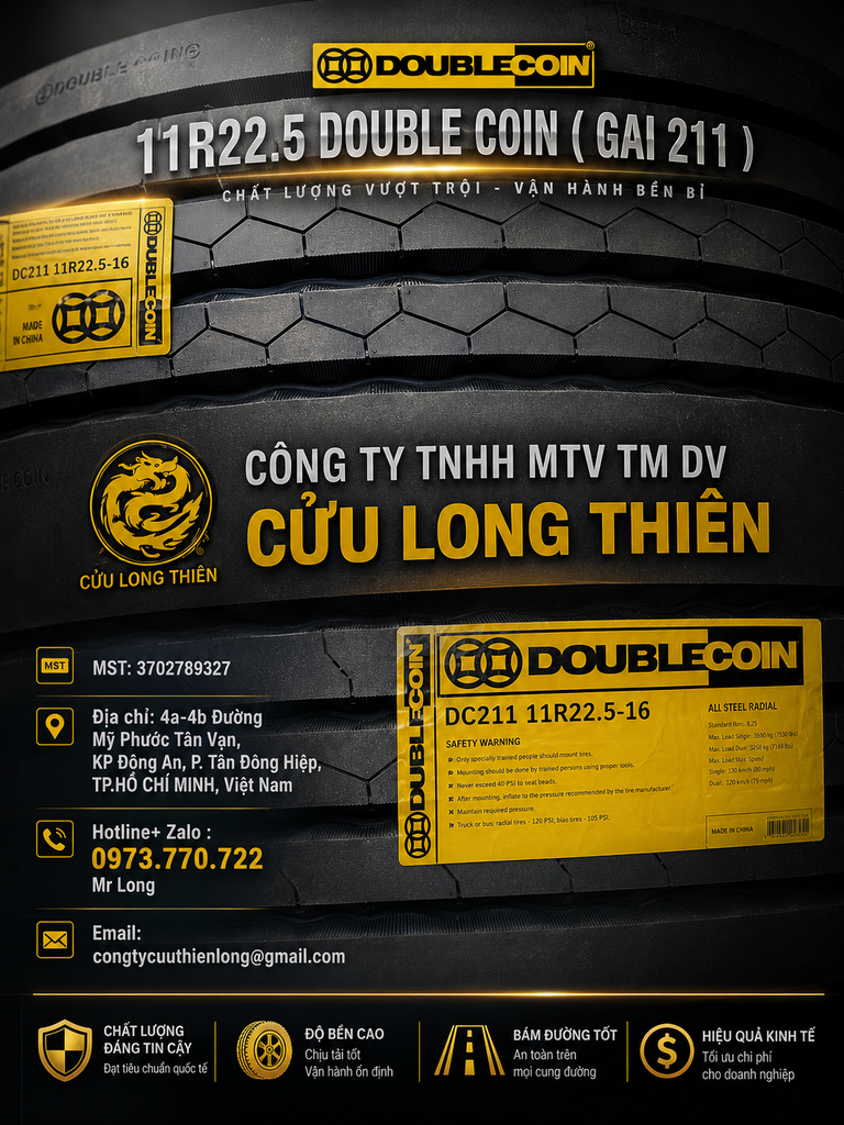 Đại Lý Thay Lốp Xe Double Coin Tại Bình Dương, TPHCM Giá Gốc
