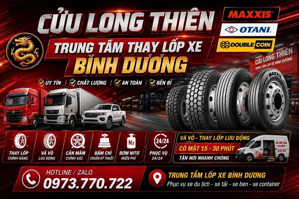 Trung Tâm Thay Lốp Xe Ô Tô Bình Dương HCM Uy Tín, Lấy Ngay