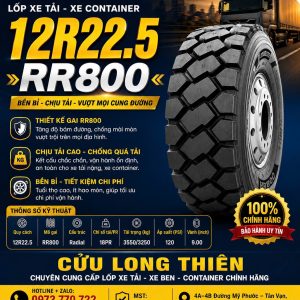 LỐP XE 12R22.5 DOUBLE COIN GAI RR800