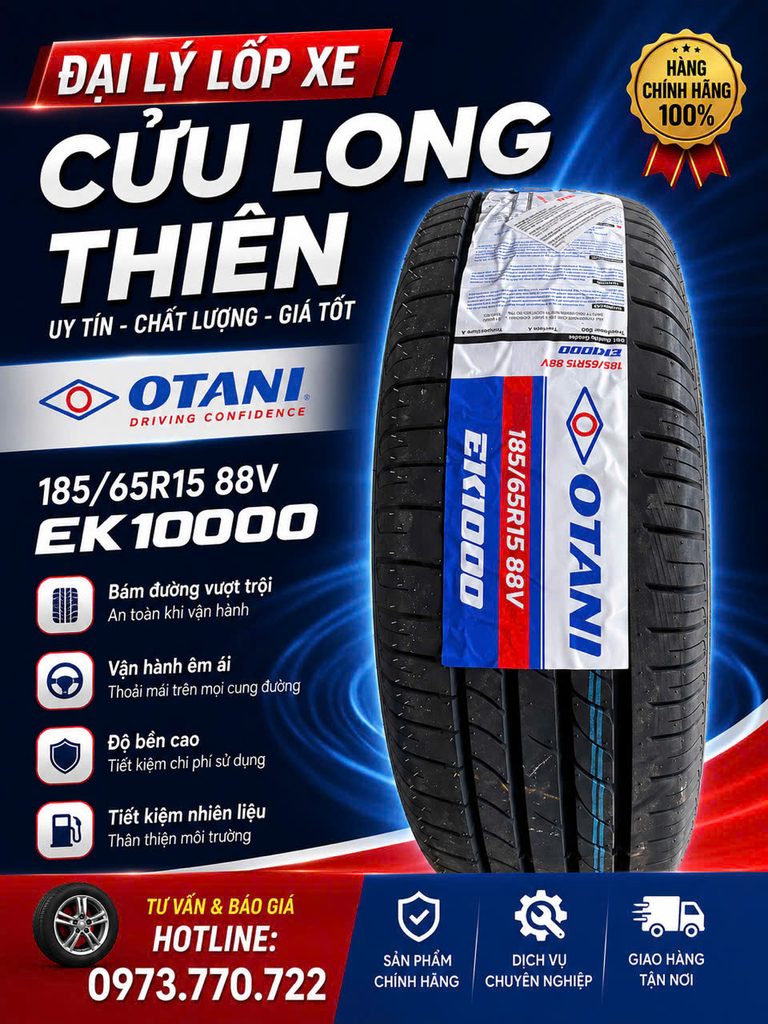 ĐẠI LÝ CUNG CẤP LỐP XE Ô TÔ DU LỊCH HIỆU OTANI