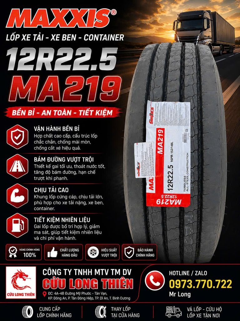 Đại Lý Lốp Maxxis Bình Dương Chính Hãng | Xe Tải, Ben, Container