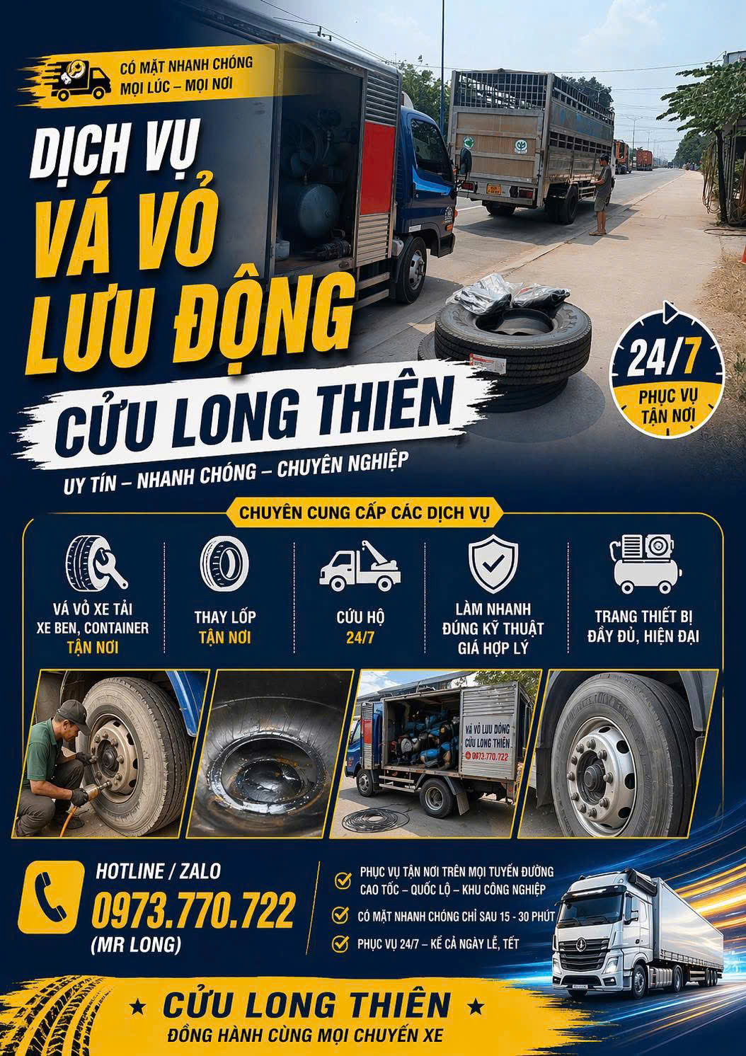 KHI NÀO NÊN GỌI VÁ VỎ XE Ô TÔ LƯU ĐỘNG?