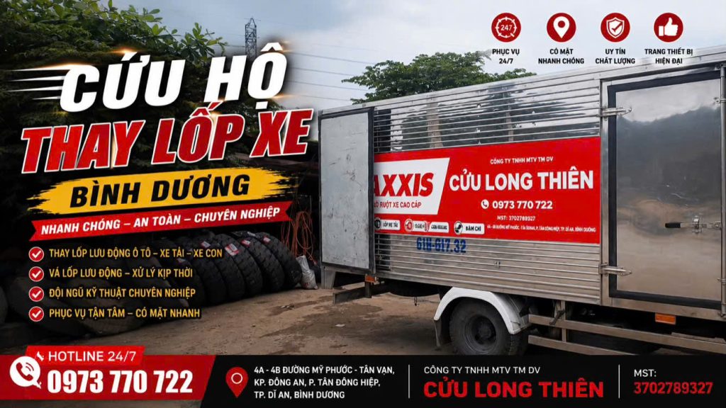 DỊCH VỤ THAY SĂM LỐP XE 24/24 BÌNH DƯƠNG TẠI CỬA HÀNG