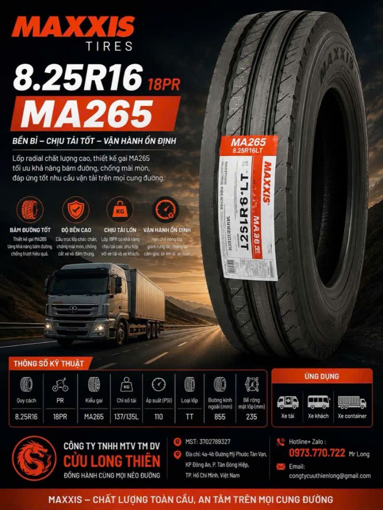 Đại Lý Lốp Maxxis Bình Dương Chính Hãng: