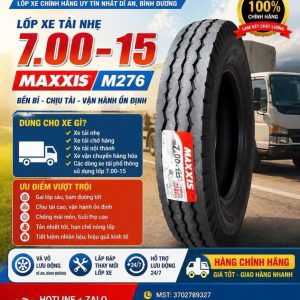 Lốp Xe 7.00-15 Maxxis 14PR Gai Xuôi Chính Hãng Giá Tốt Nhất
