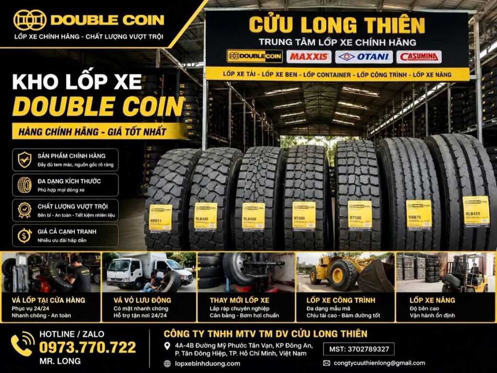 Cứu Hộ Lốp Xe Container, Xe Ben Tân Uyên Khẩn Cấp 24/24 – Cửu Long Thiên