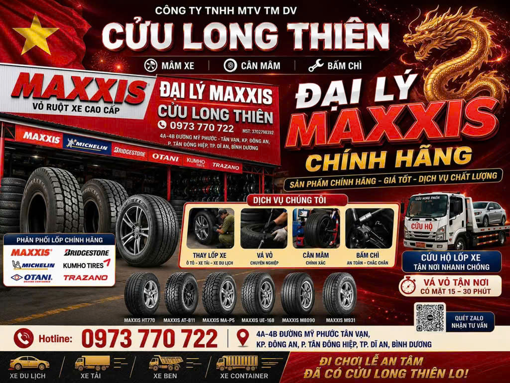 DỊCH VỤ THAY SĂM LỐP XE 24/24 BÌNH DƯƠNG TẠI CỬA HÀNG